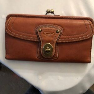 Coach brown leather wallet